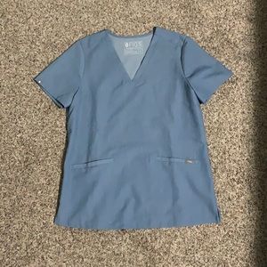 Figs heather indigo scrub top